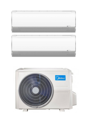 CLIMATIZZATORE CONDIZIONATORE MIDEA BREEZLESS+ MSFAAU-09HRFN8+MSFAAU-09HRFN8/M2OH-14HFN8-Q R32 9000+9000 BTU -  WI-FI INCLUSO