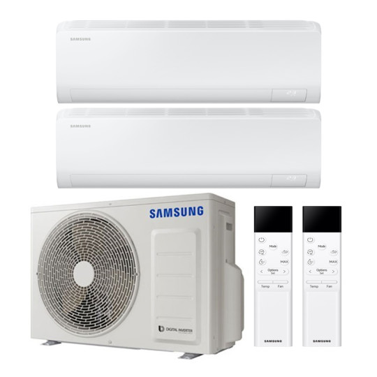 SAMSUNG CEBU S2 UNITÀ ESTERNA AJ040TXJ2KG UNITÀ INTERNA AR50F09C1AHN+AR50F12C1AHN 9000+12000 BTU - WIFI INCLUSO